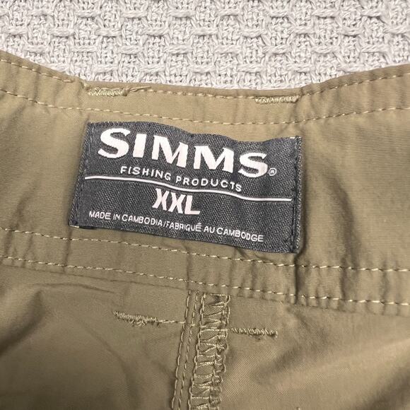 Simms Fishing Pants Mens XXL Tan Beige Convertible Nylon Straight Outdoor Casual - Picture 6 of 11